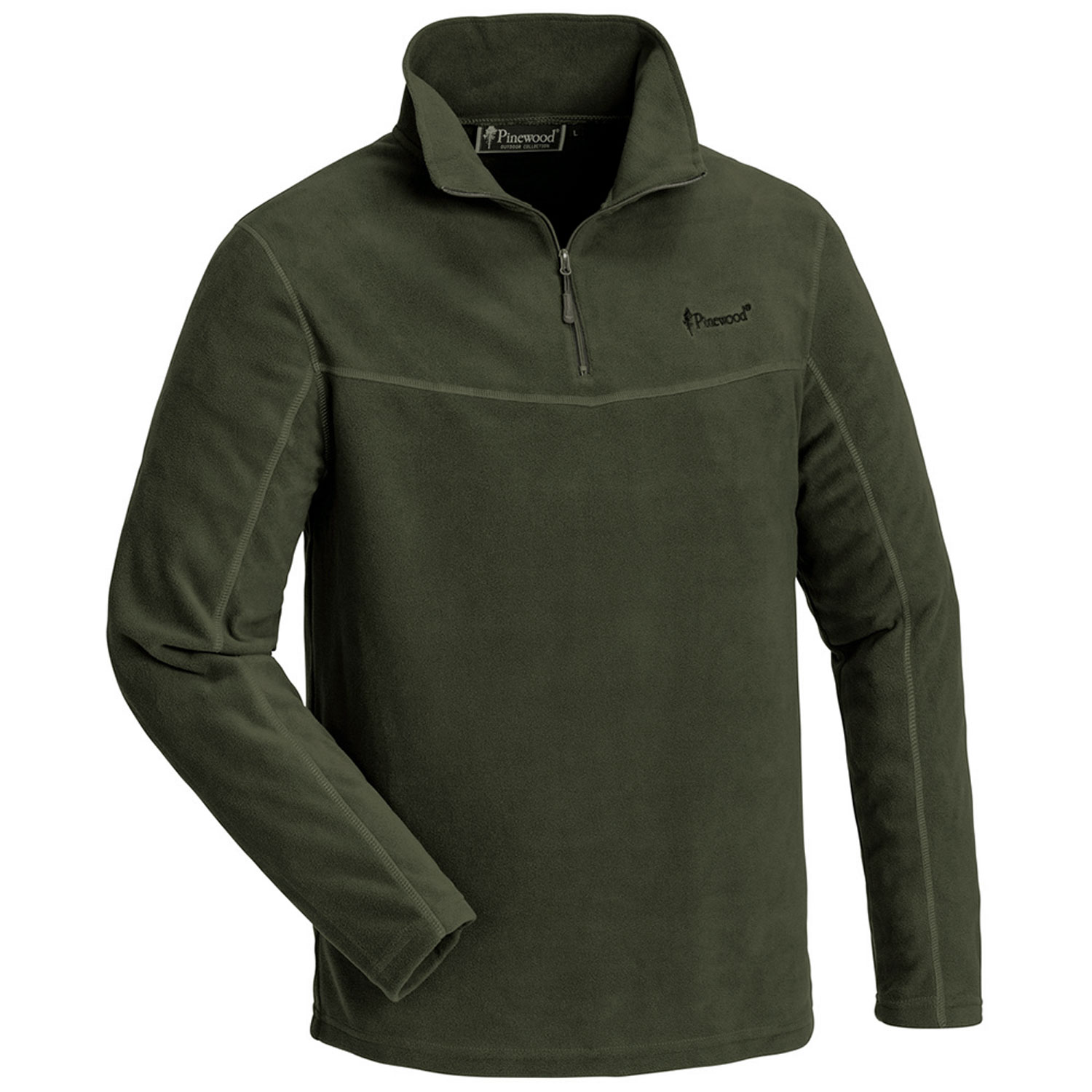 Pinewood Fleece Sweater Tiveden (dark green) - Jagdpullover