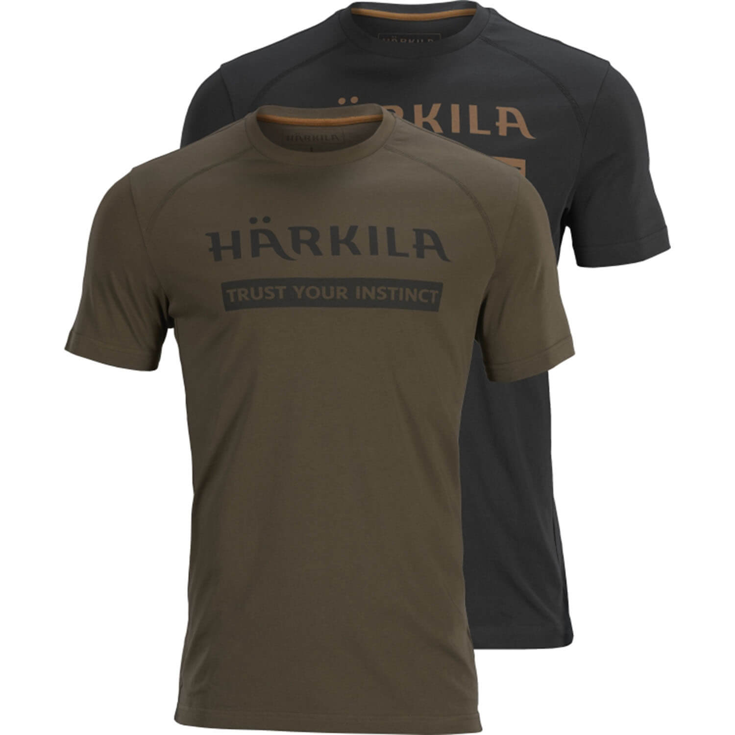 Härkila T-Shirt 2er-pack Logo (Willow Green/Schwarz) - Jagdbekleidung