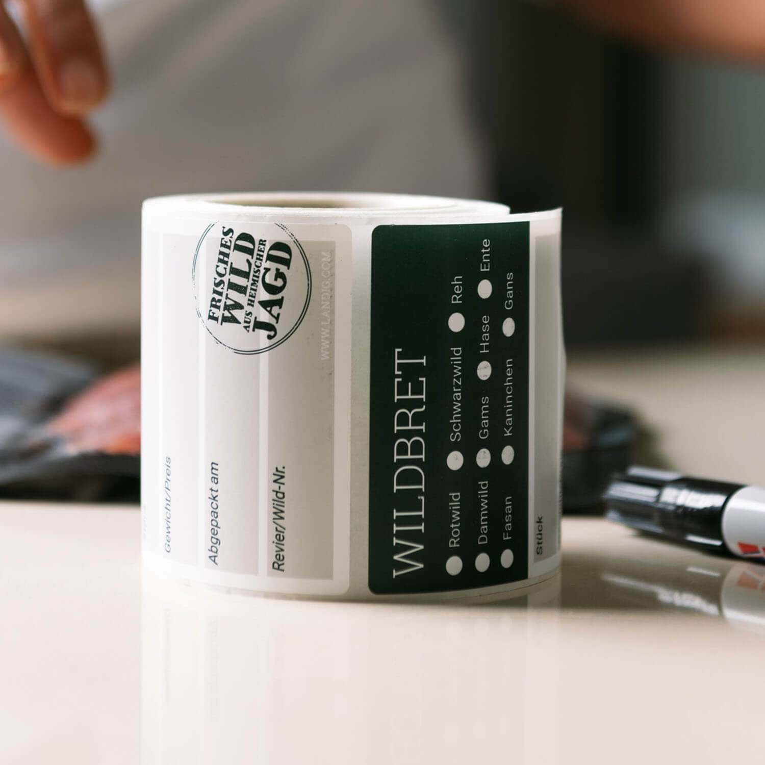 Landig Jagdetiketten Wildbret