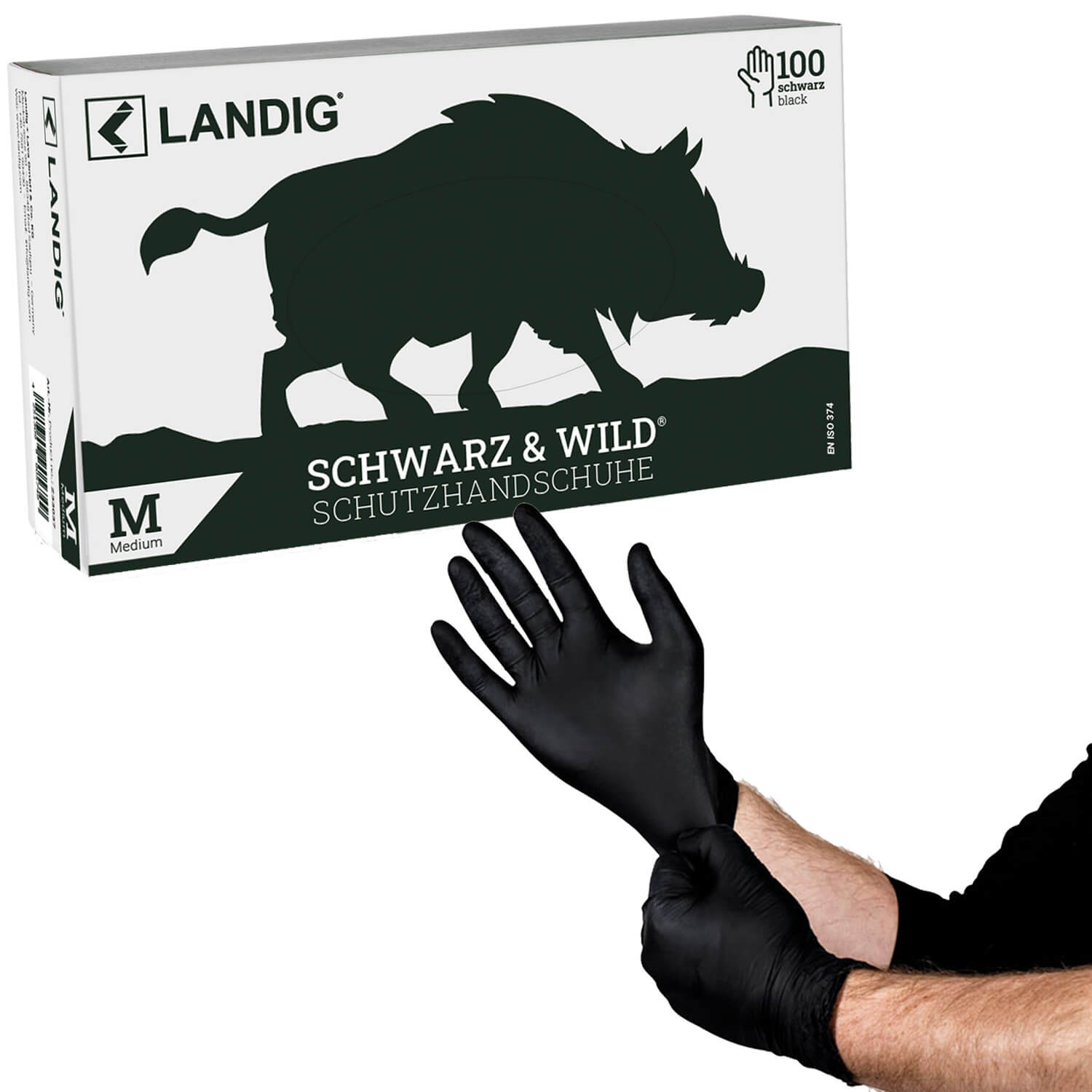 Landig Schwarz & Wild Schutzhandschuhe - Jagdausrüstung