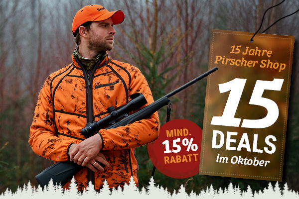 Oktober-Deals zum Jubiläum Starke Okotber-Deals zum Jubiläum 15 Jahre Pirscher Shop