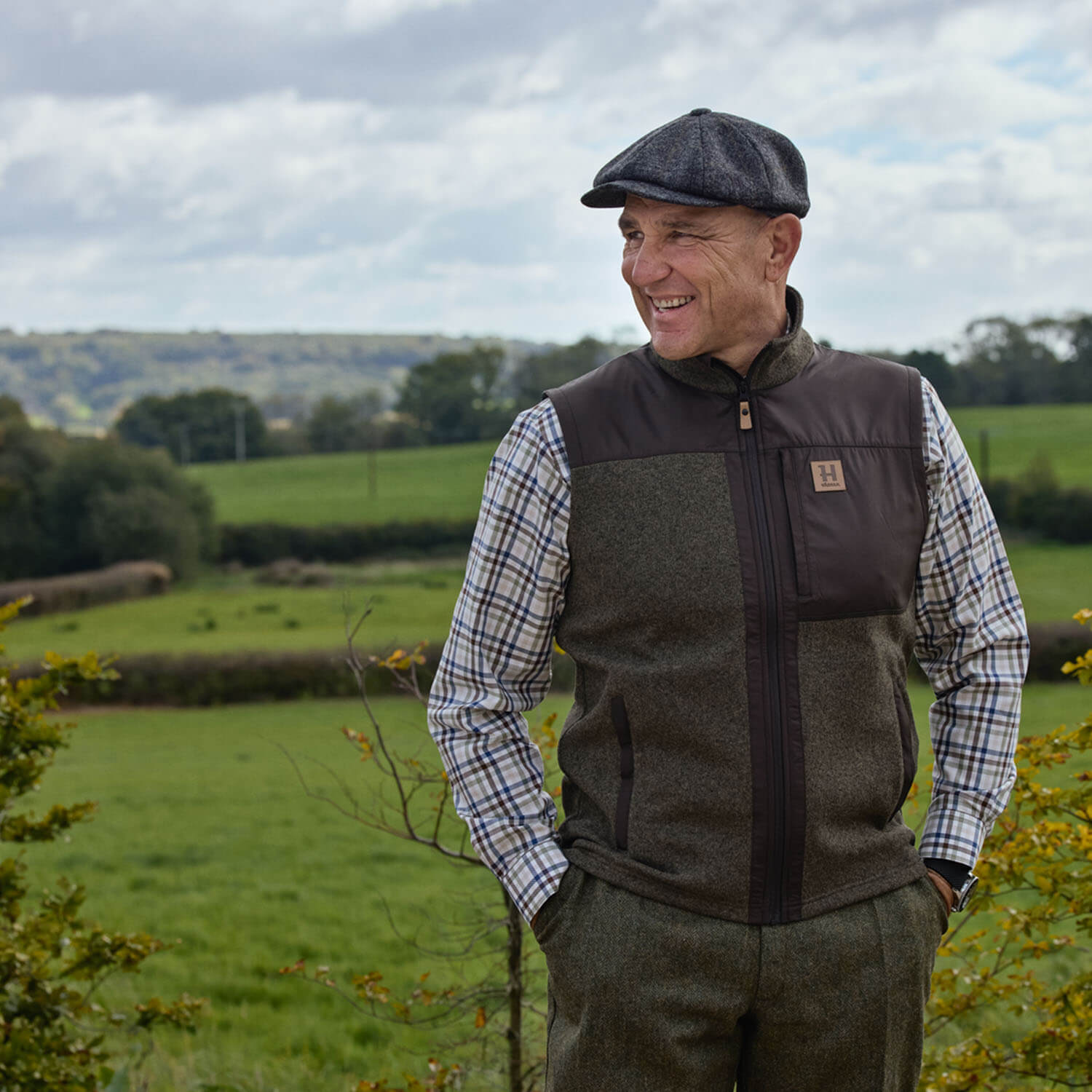 Härkila Fleeceweste Kalix (Willow Green/Shadow brown)