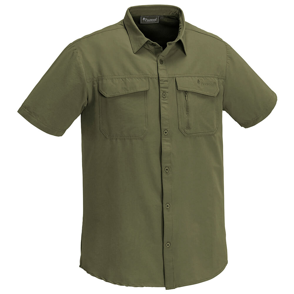 Pinewood Kurzarmhemd Namibia Travel (Grün) - Hemden & Shirts