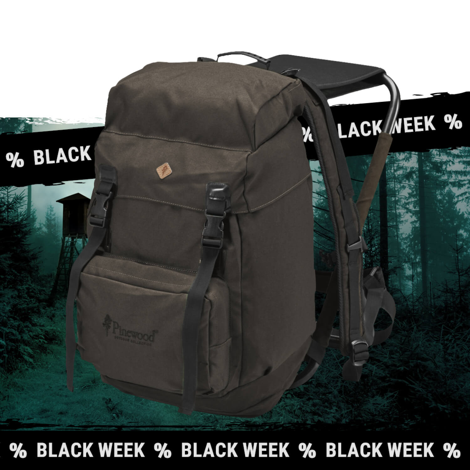 Pinewood Sitz-Rucksackstuhl 35L - Drückjagd