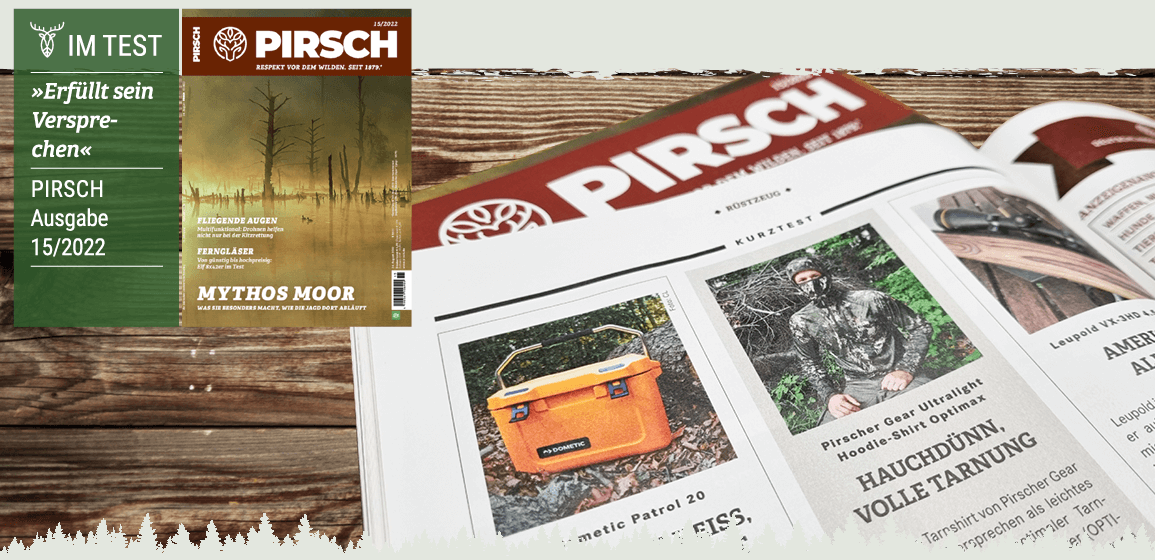 Pirscher Gear Ultralight Hoodie-Shirt Test beim Pirsch Jagdmagazin