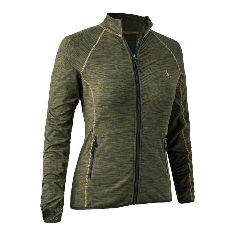 Deerhunter Lady Ins. Fleecejacke (green melange) - Jagdbekleidung Damen