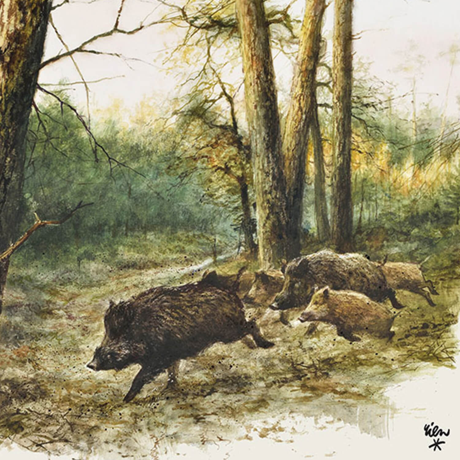 AKAH Servietten Sauen - Jagdausrüstung