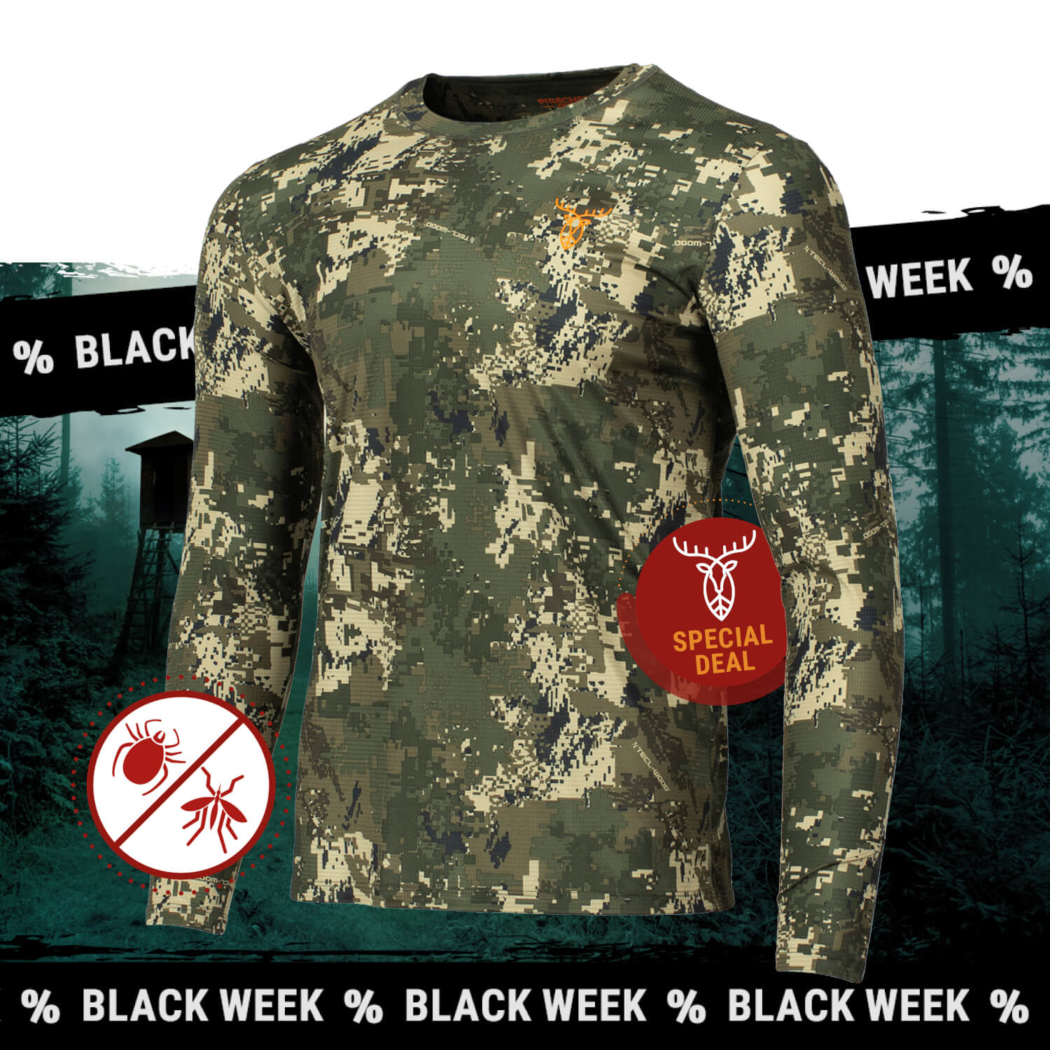 Pirscher Gear Ultralight Tanatex LS Shirt (Optimax) - Krähenjagd