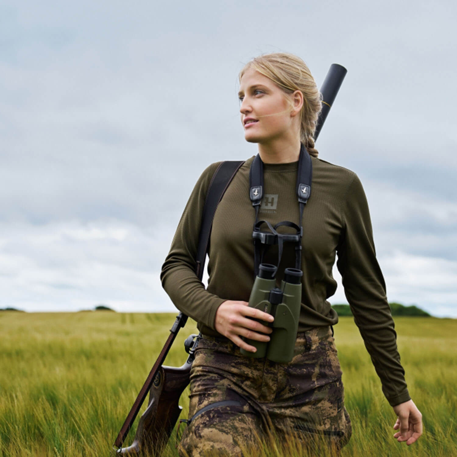 Härkila Damen Langarmshirt Instinct (Willow Green)