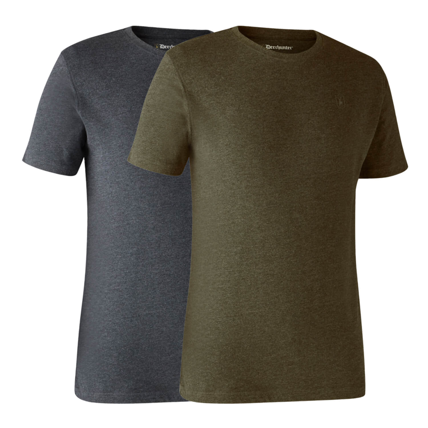 Deerhunter T-Shirt Basic 2er-Pack (Grün/Grau) - Outlet