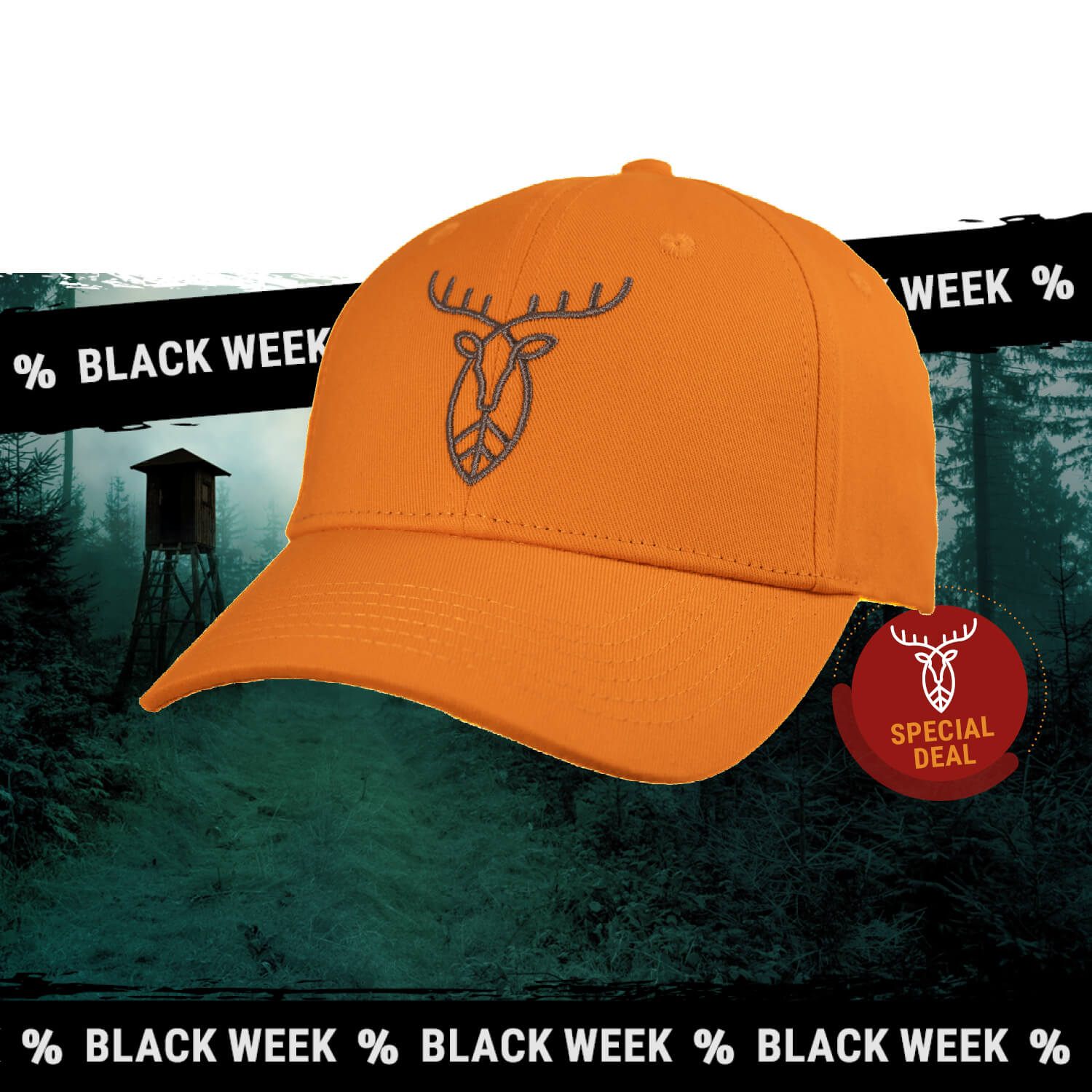 Pirscher Gear Logo Cap (Orange) - Drückjagd