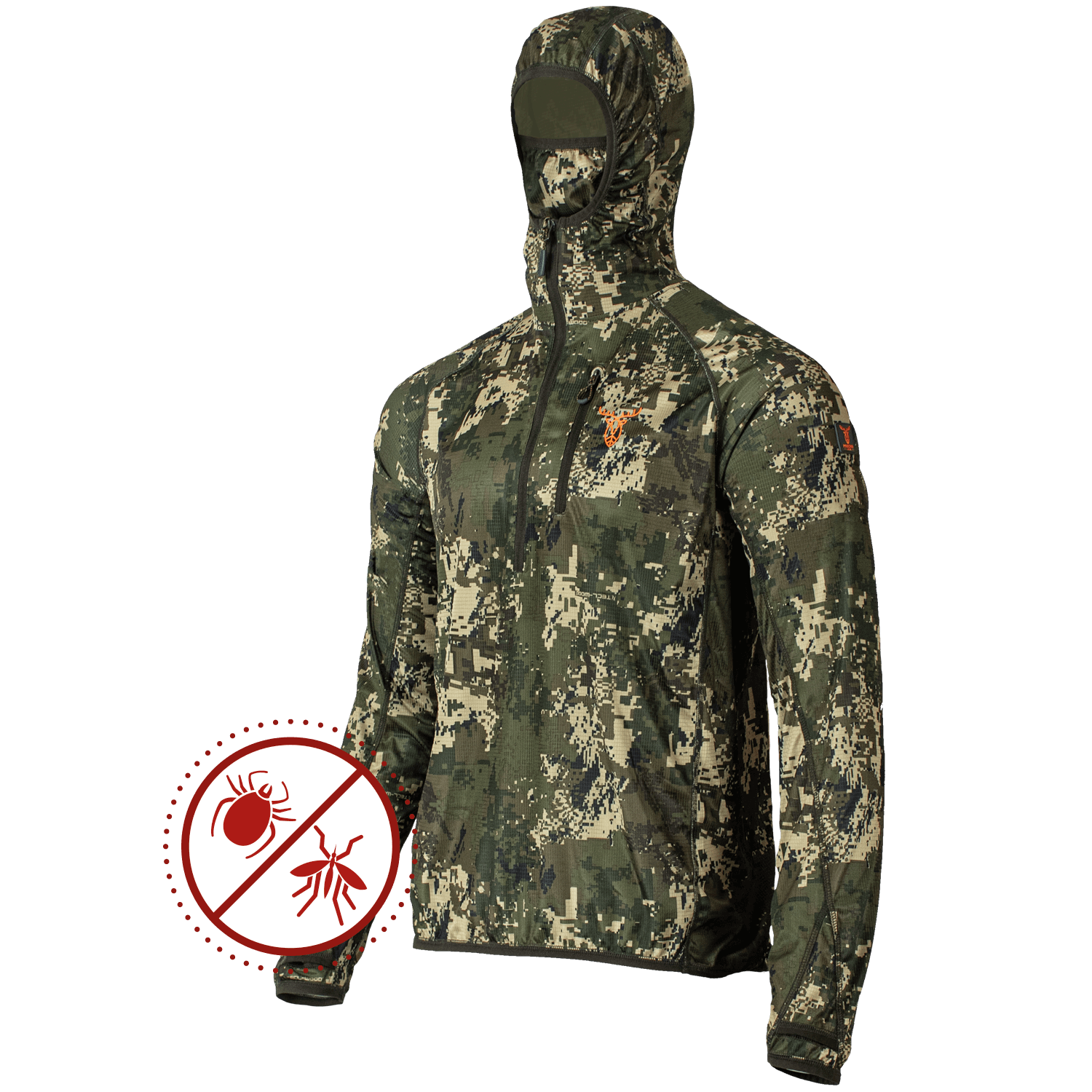 Pirscher Gear Ultralight Tanatex Hoodie-Shirt (Optimax) - Insekten- & Zeckenschutz