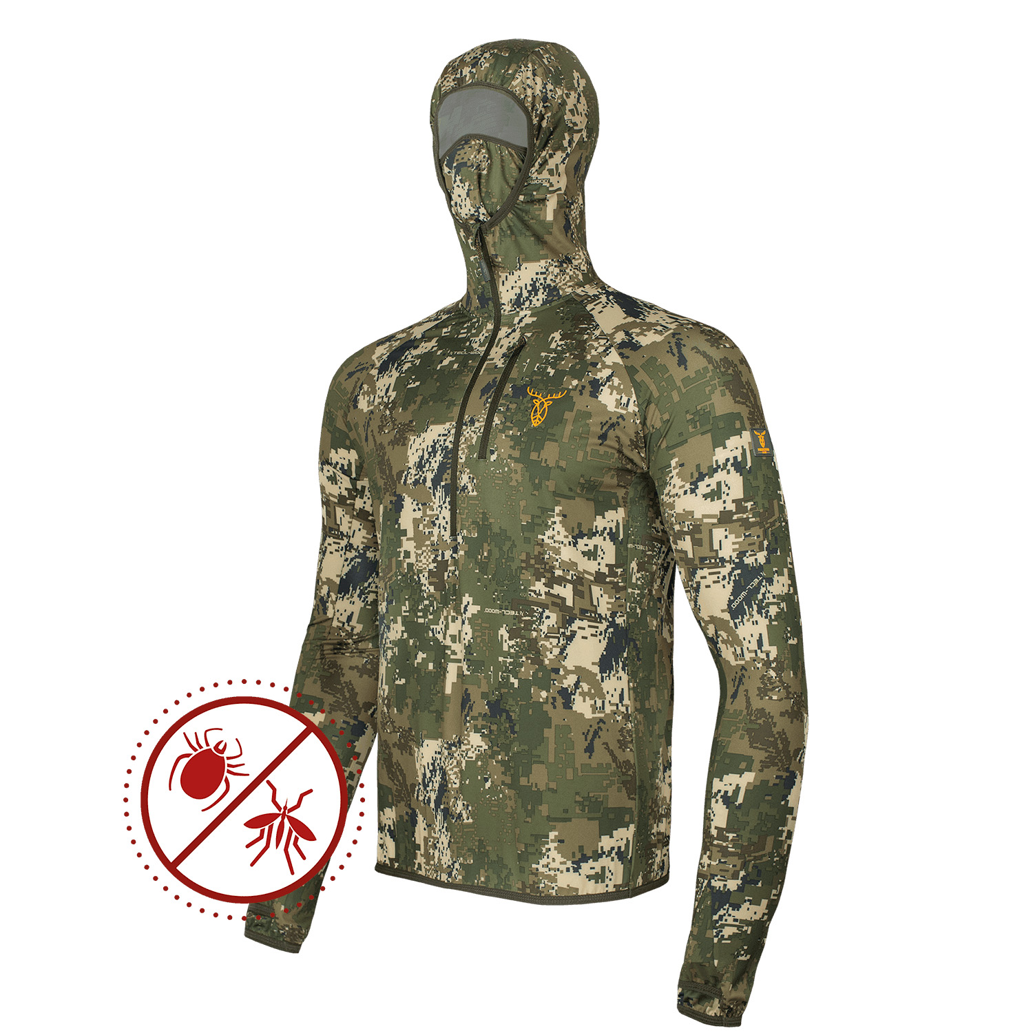 Pirscher Gear Ultralight 2.0 Tanatex Hoodie-Shirt (Optimax) - Krähenjagd