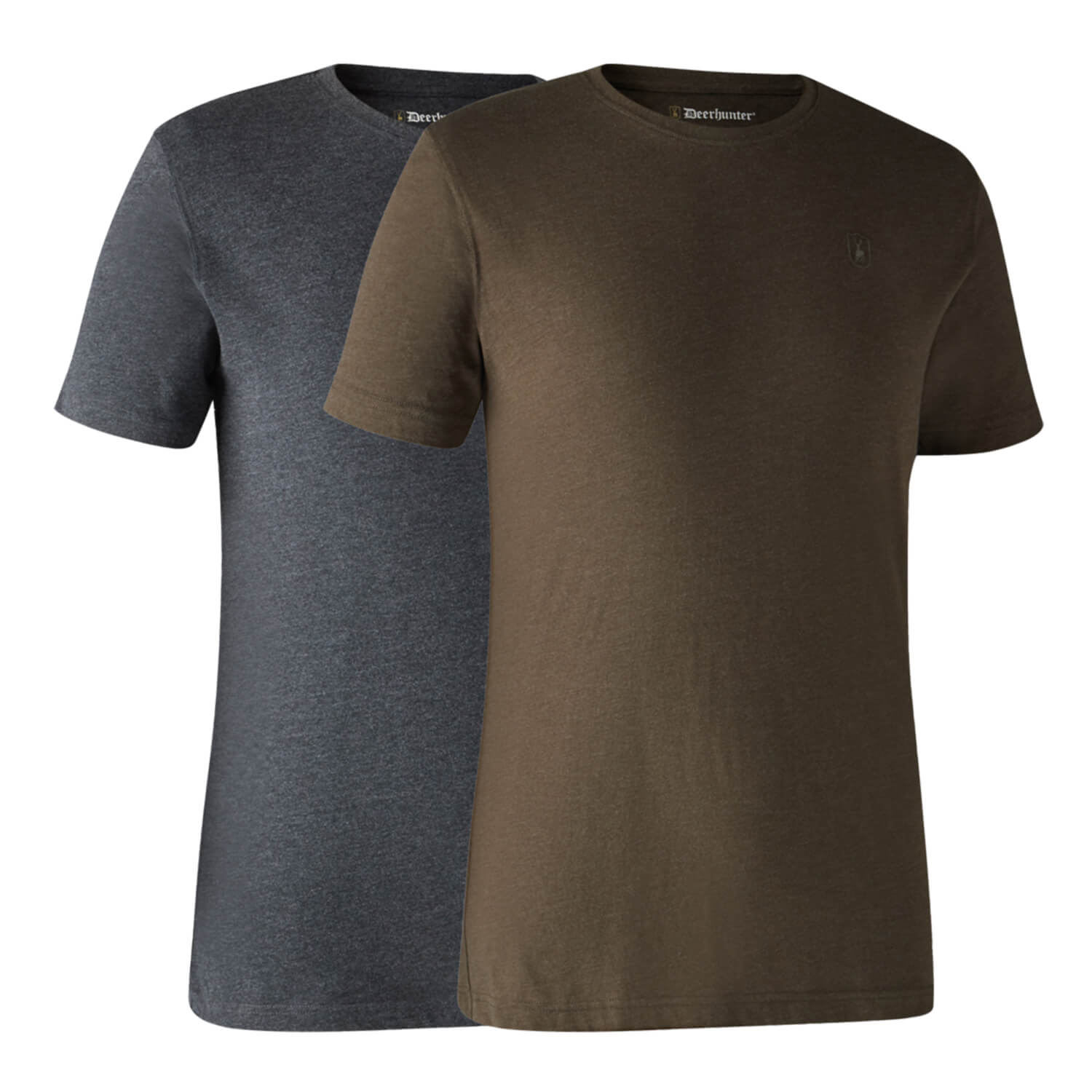 Deerhunter T-Shirt Basic 2er-Pack (Braun/Grau)