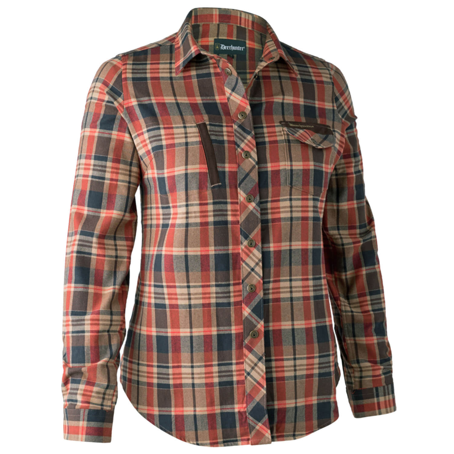 Deerhunter Jagdhemd Lady Athena (Orange Check) - Jagdbekleidung Damen