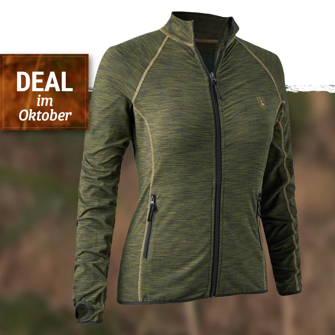 Deerhunter Lady Ins. Fleecejacke (green melange) - Jagdjacken