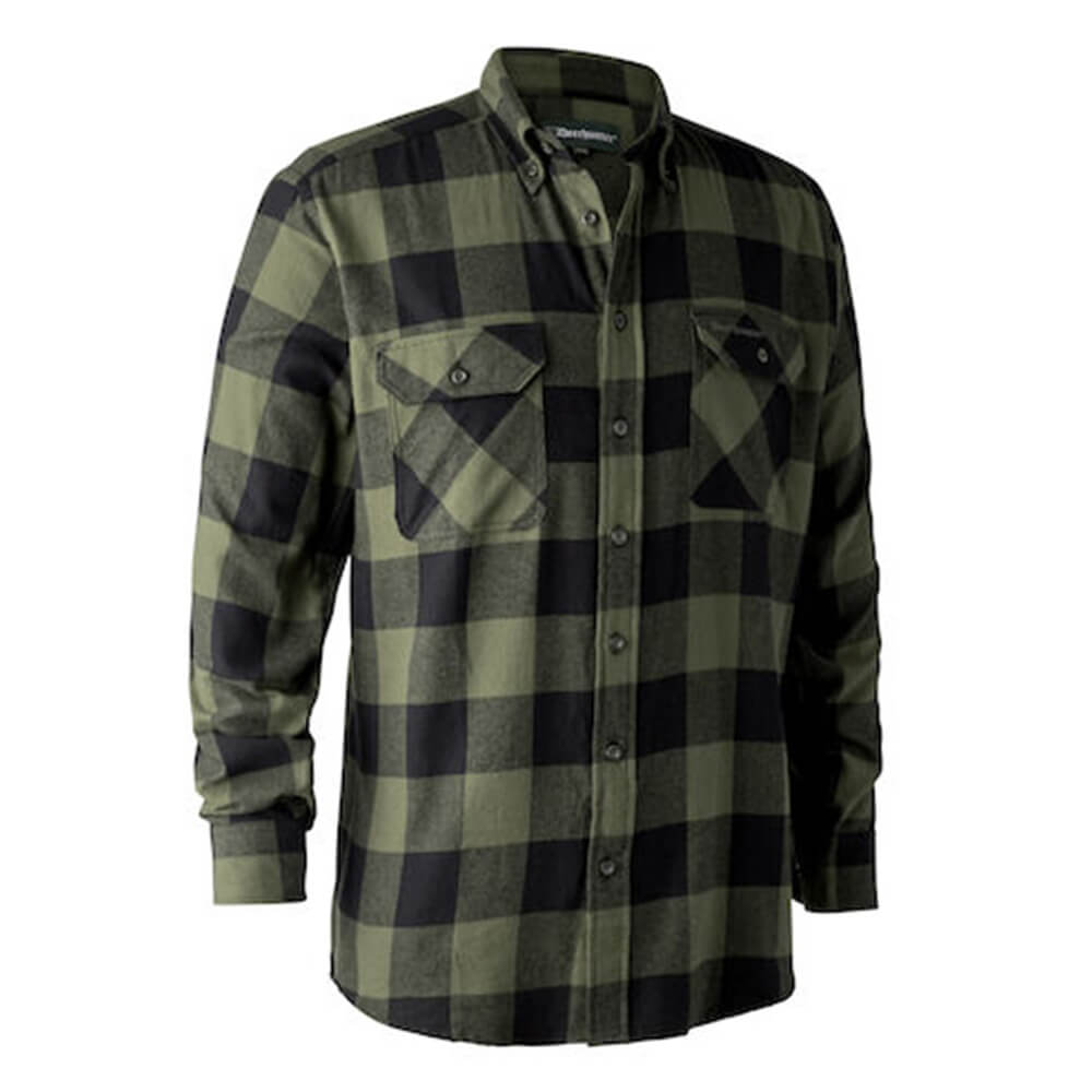 Deerhunter Flanellhemd Marvin (Big Green Check) - Hemden & Shirts