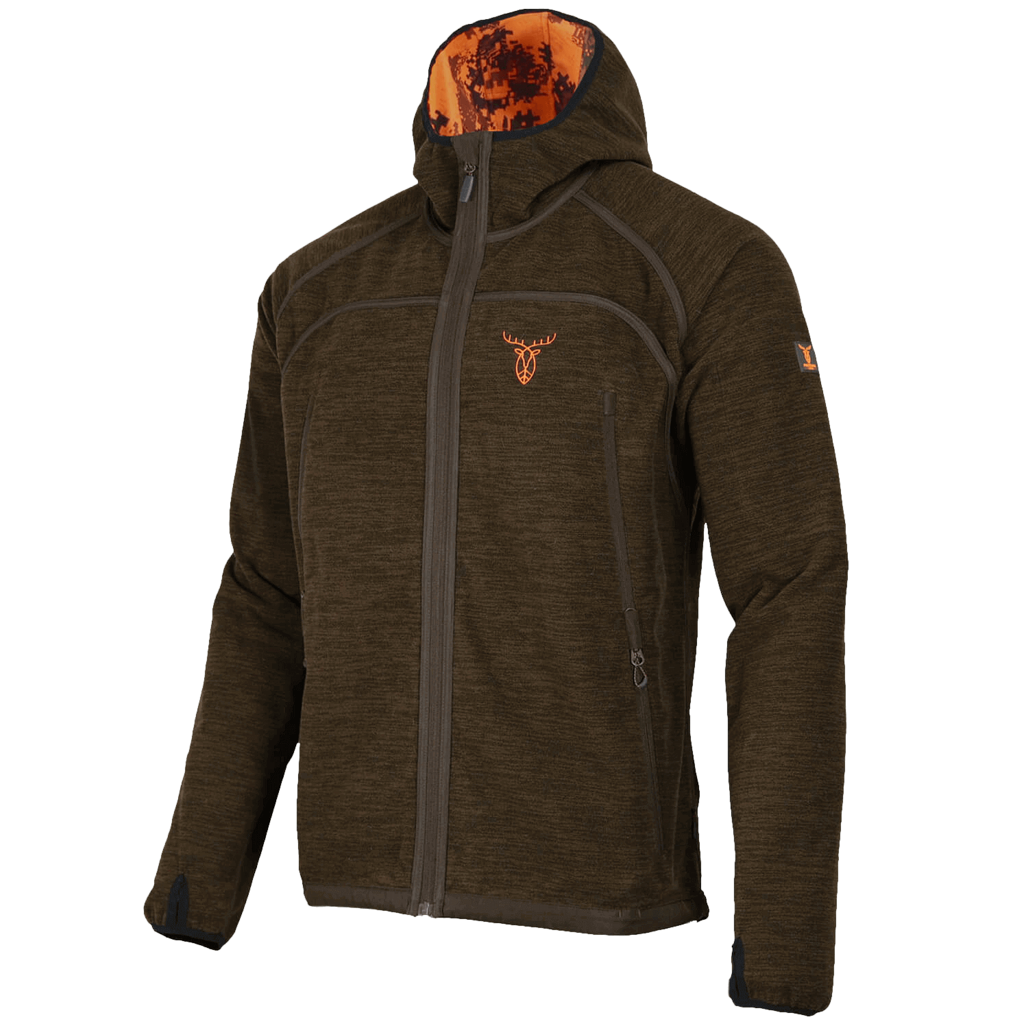 Pirscher Gear Hoodie Fleece-Wendejacke (Blaze/Braun)