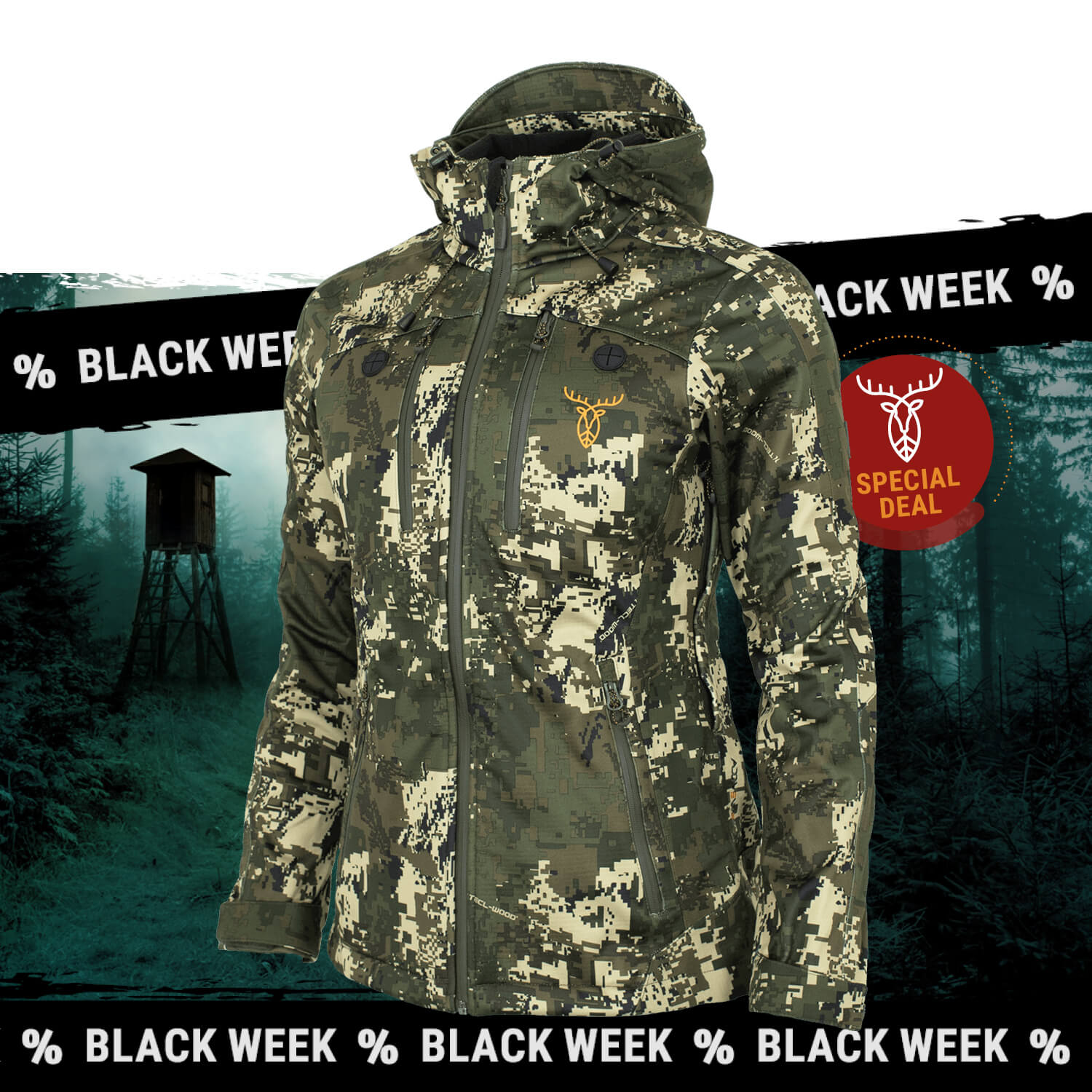 Pirscher Gear Allseason Damenjacke (Optimax) - Krähenjagd