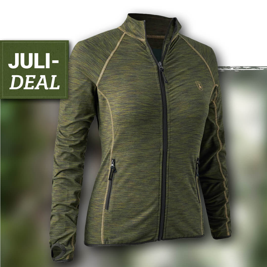 Deerhunter Lady Ins. Fleecejacke (green melange) - Jagdjacken