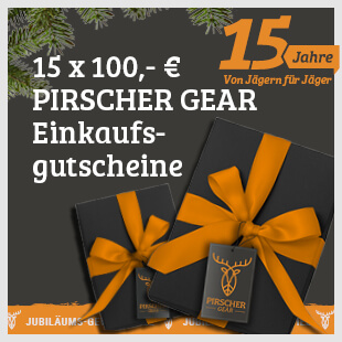 Jubi-Gewinnspiel im Dezember: Wir verlosen 15 Pirscher Gear Einkaufsgutscheine im Wert von jeweils 100€