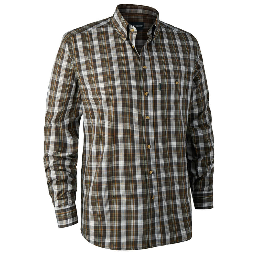 Deerhunter Craig Hemd (Brown Checked) - Hemden & Shirts