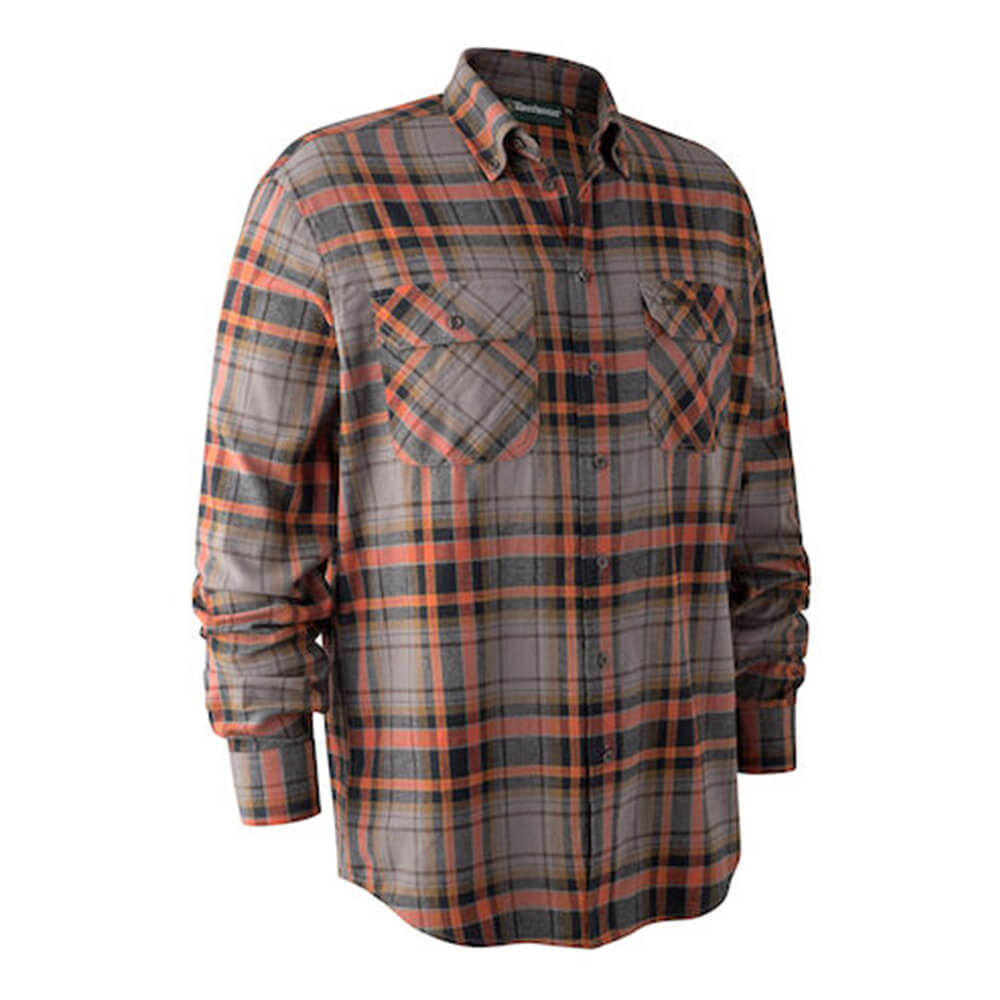 Deerhunter Flanellhemd Marvin (Orange Check) - Hemden & Shirts