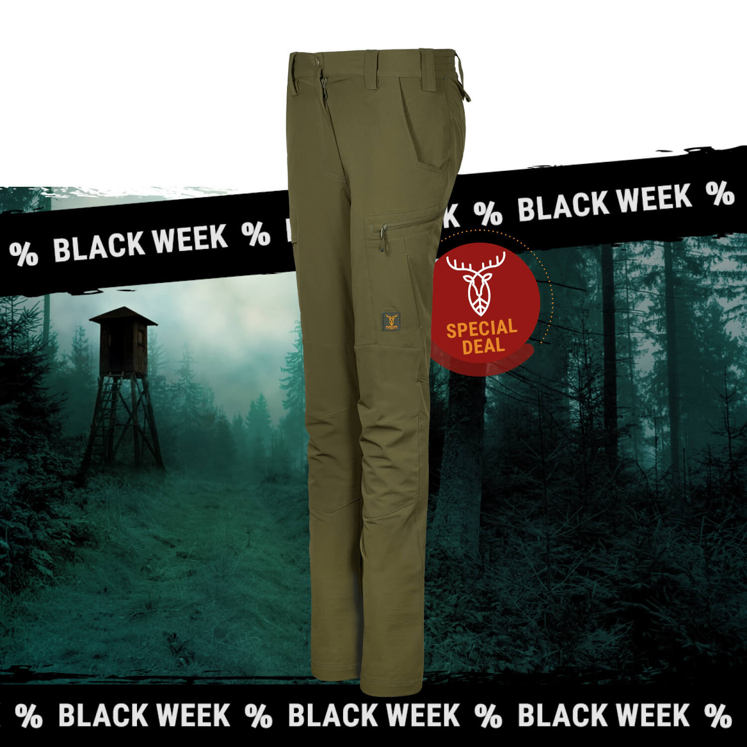 Pirscher Gear Flex Pro Damenhose (Grün) - Outlet