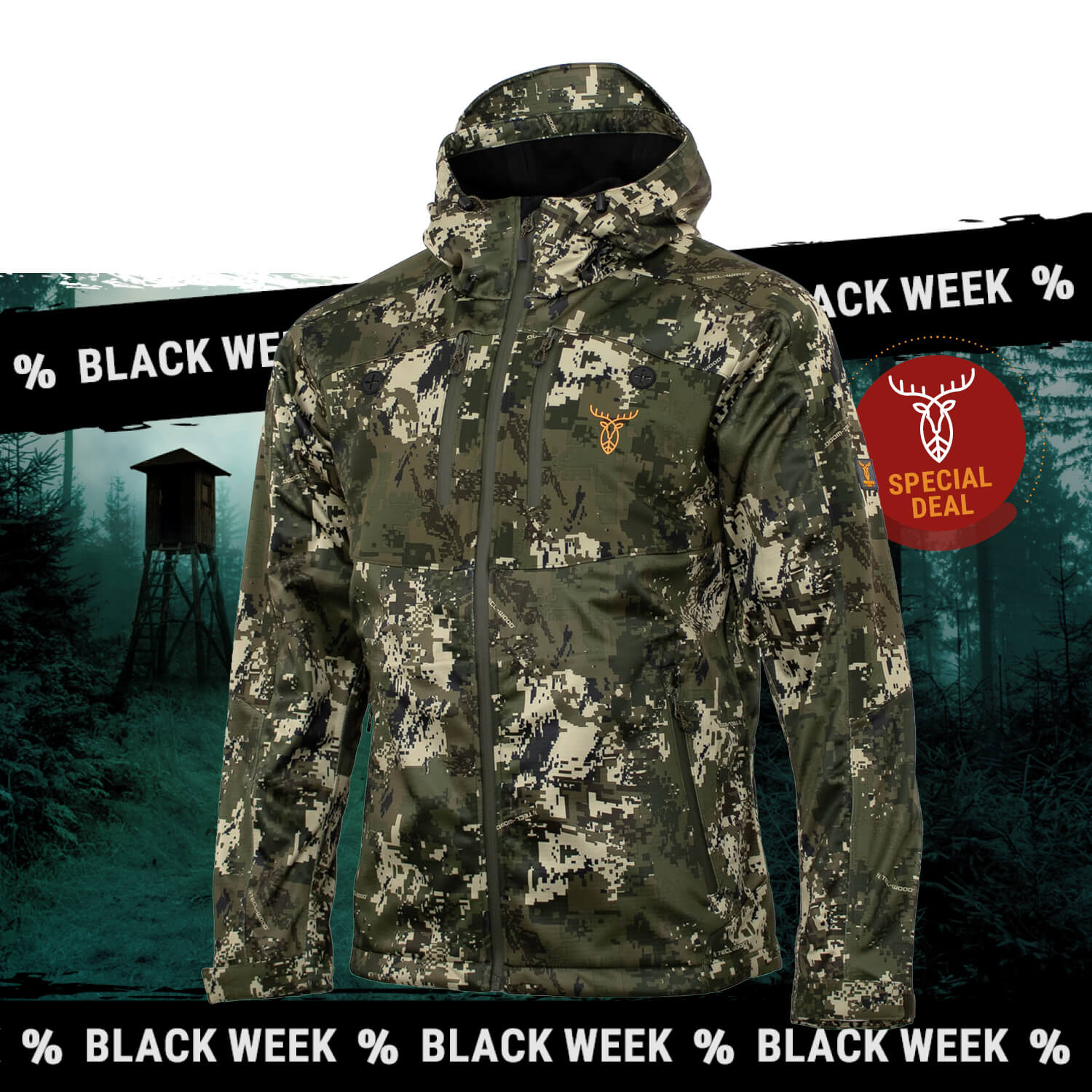 Pirscher Gear Allseason Jacke (Optimax) - Krähenjagd