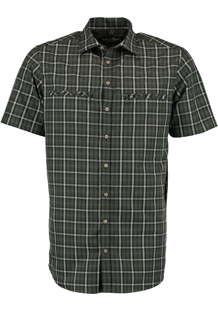 Tom Collins Kurzarm-Hemd Regular fit (Dunkelgrün) - Hemden & Shirts