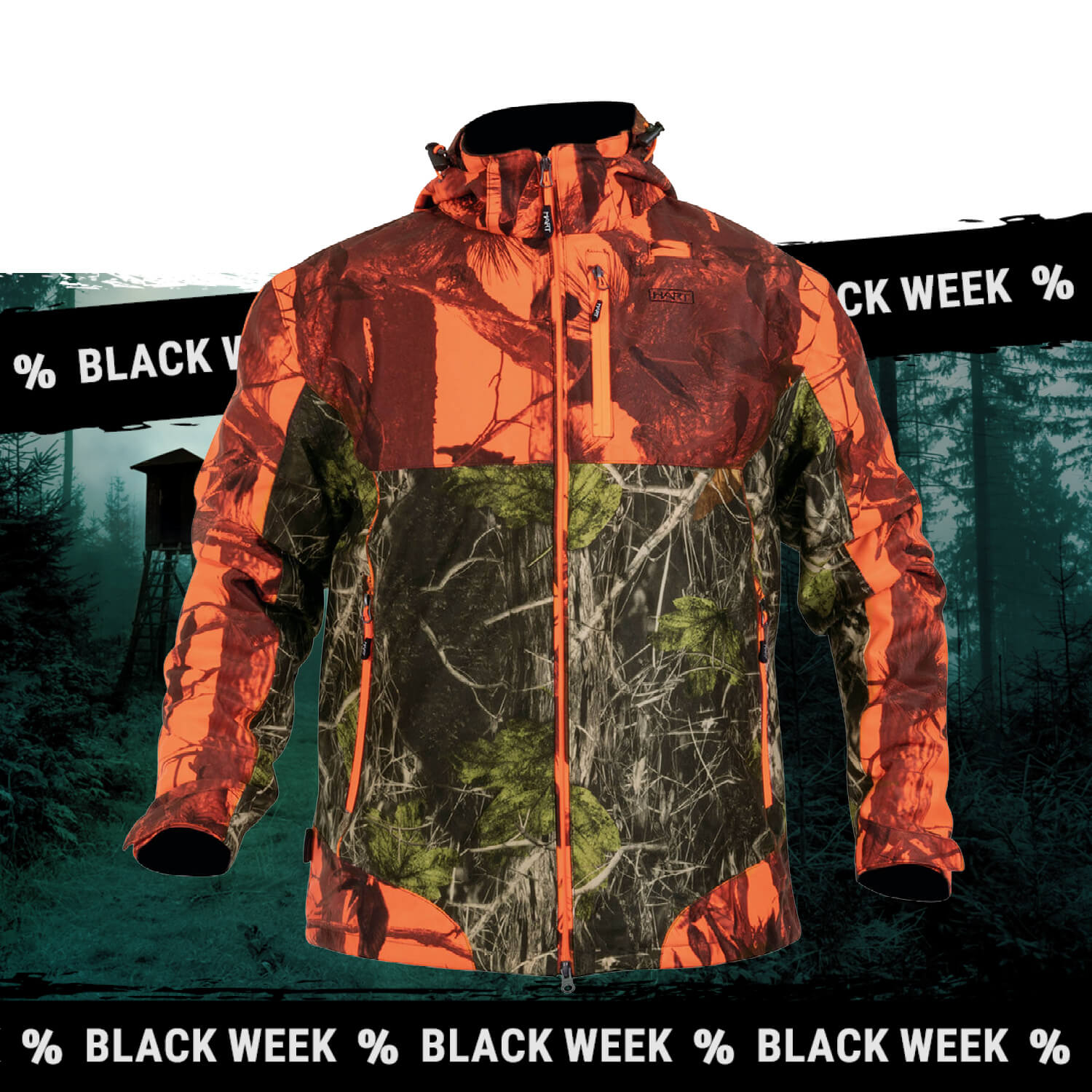 Hart Jagdjacke Donon-J (Camo Blaze/ Camo Forest) - Outlet