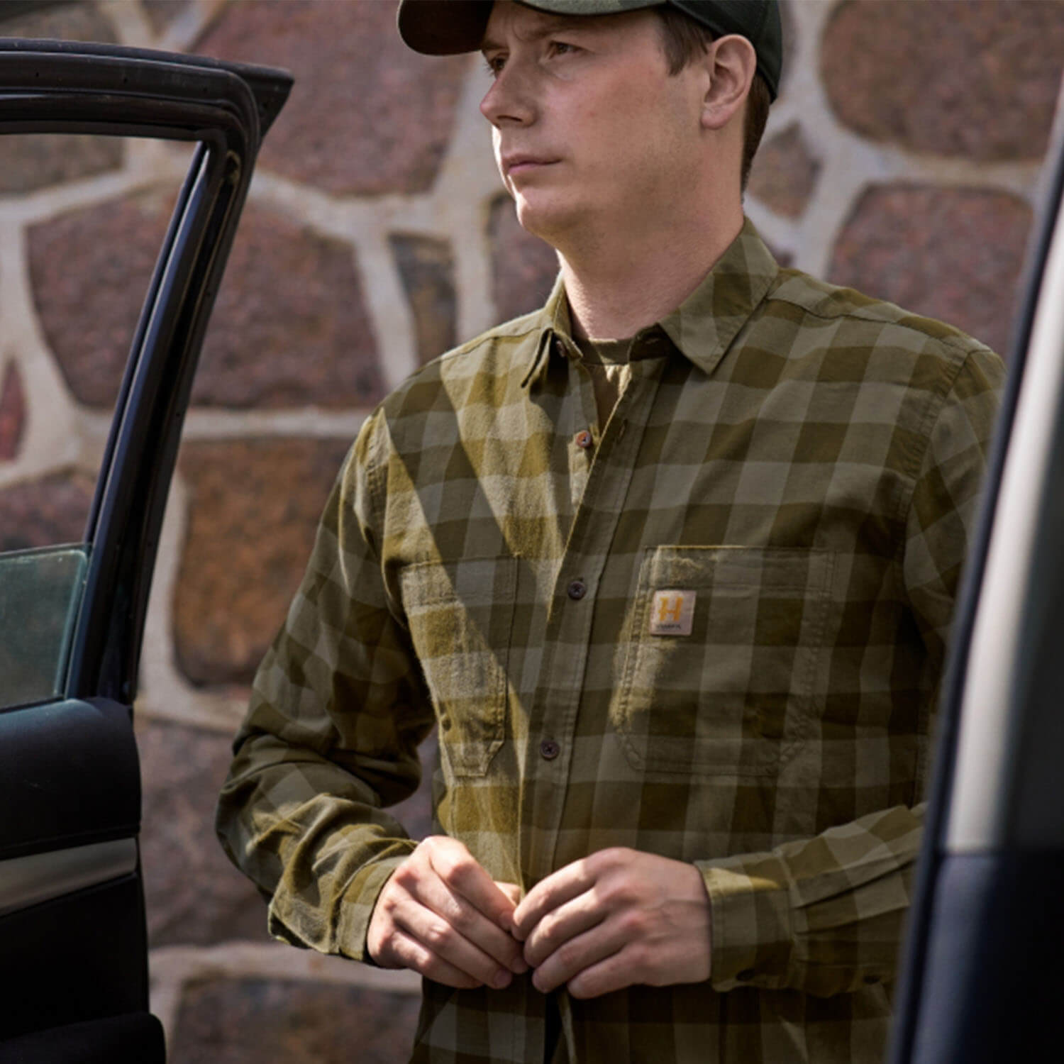 Härkila Jagdhemd Scandinavian (Dark Olive Check)
