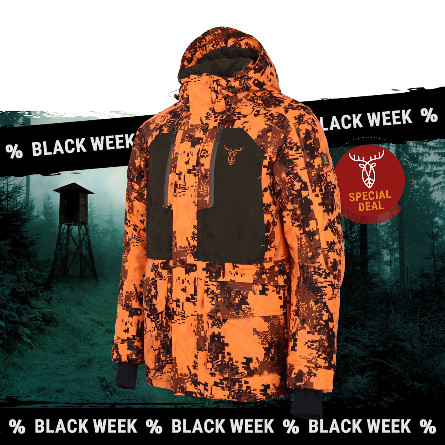 Pirscher Gear Polar Drückjagdjacke (Blaze) - Drückjagd