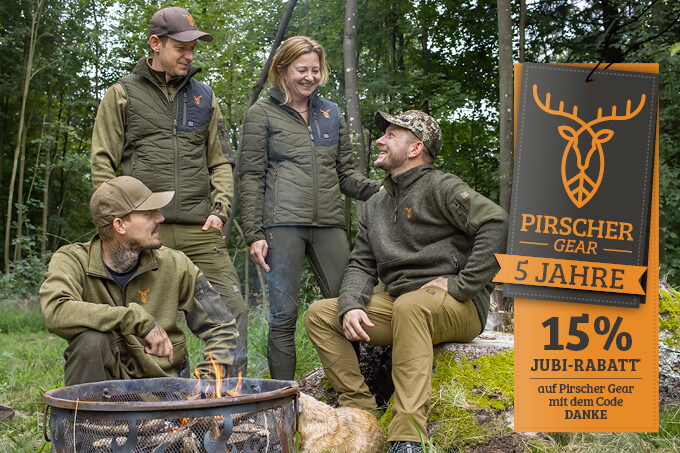 Wir feiern 5 Jahre Pirscher Gear mit 15% Jubi-Rabatt*!
