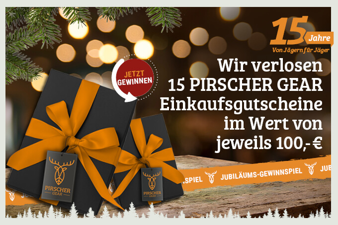 Jubi-Gewinnspiel im Dezember: Wir verlosen 15 Pirscher Gear Einkaufsgutscheine im Wert von jeweils 100€