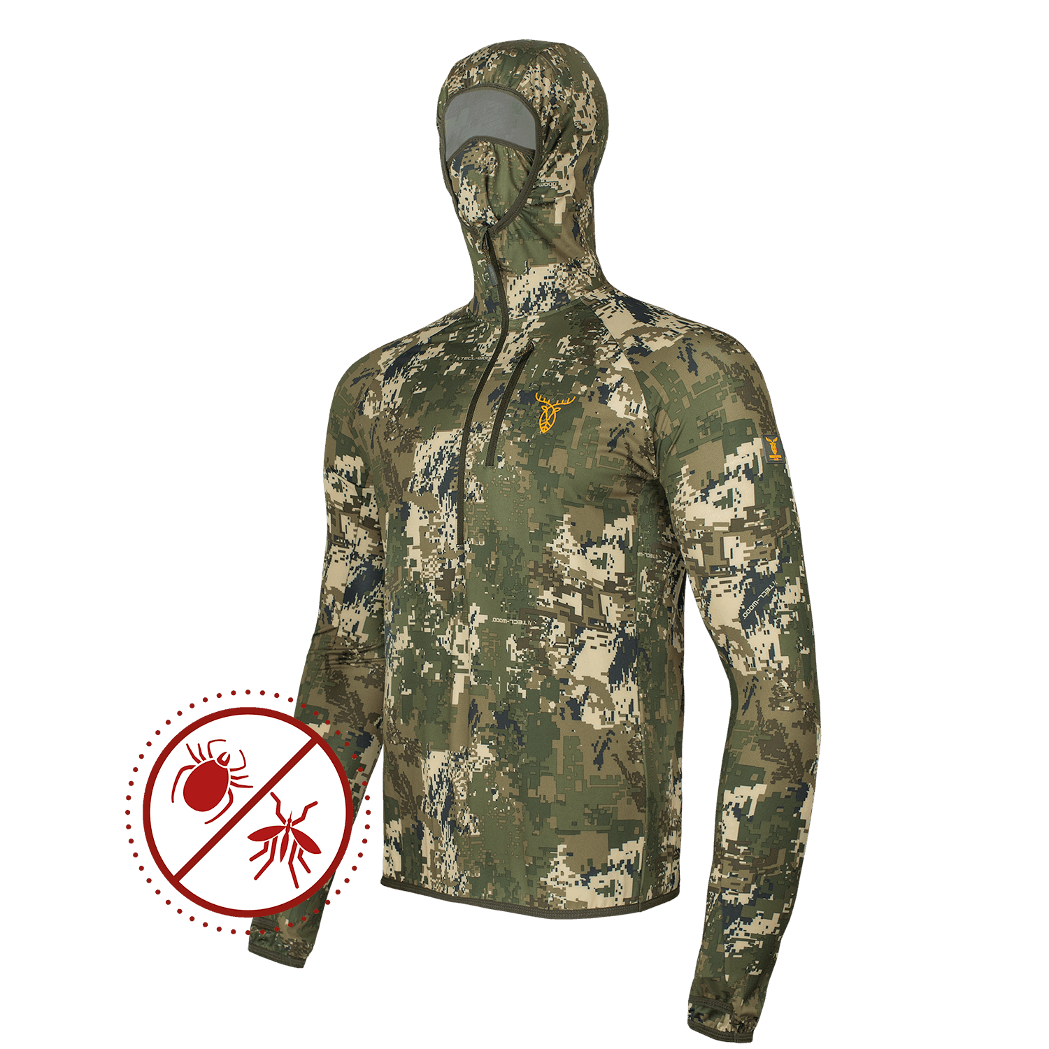  Pirscher Gear Ultralicht 2.0 Tanatex hoodie shirt (Optimax) - Insecten- & tekenbescherming