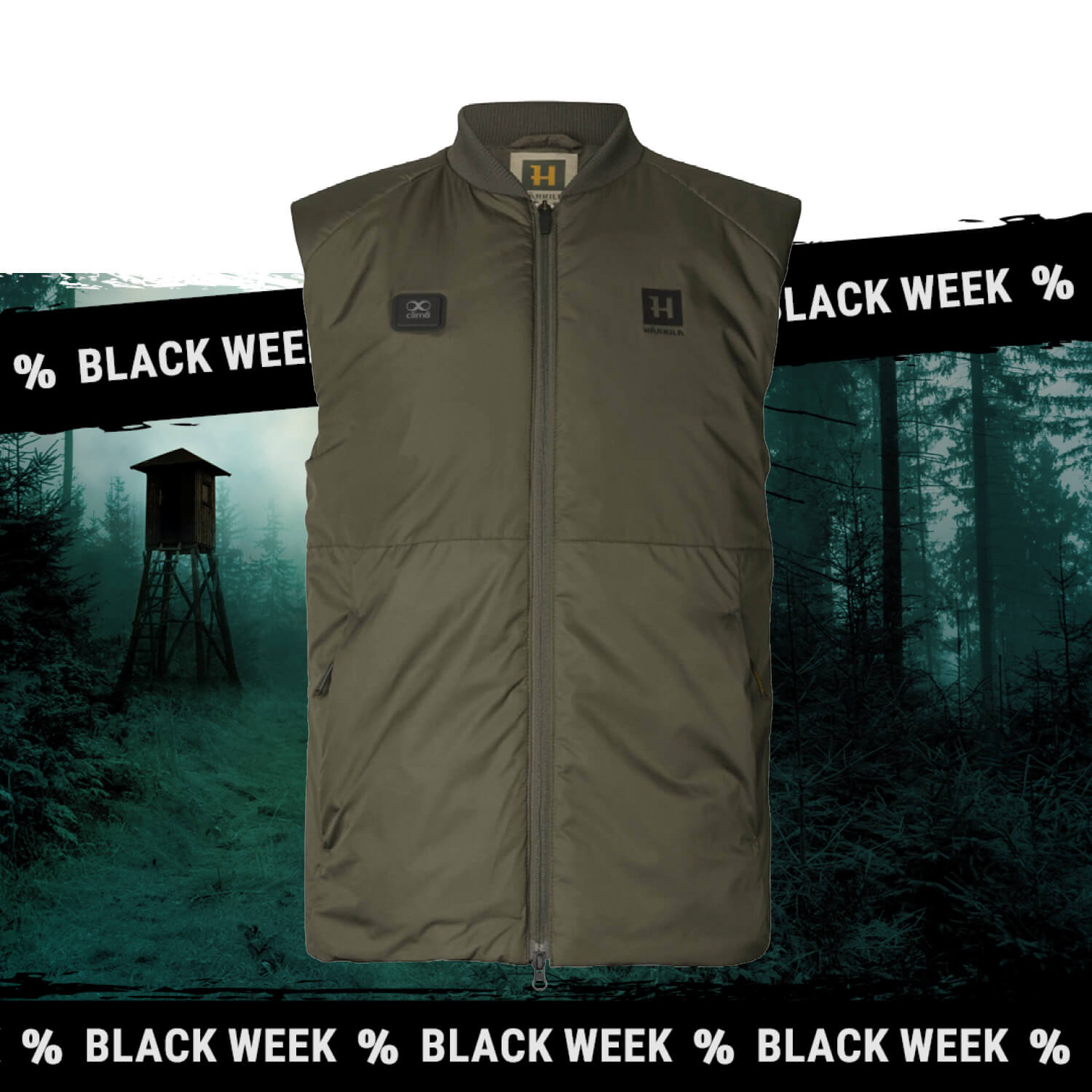 Härkila Heizweste Clim8 Base (Willow Green)