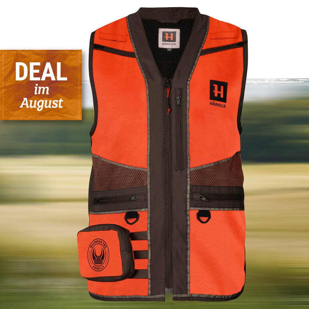 Härkila Weste Wildboar Pro Blaze (Orange Blaze/Brown) - Outlet