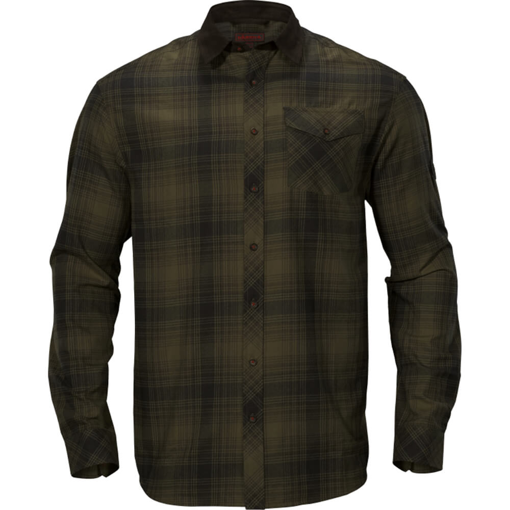 Härkila Flanellhemd Driven Hunt (green check) - Hemden & Shirts